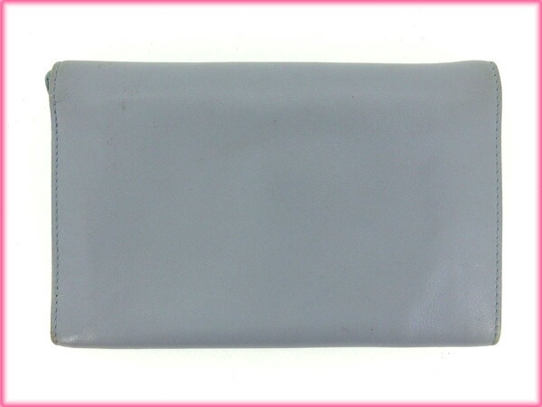 三つ折り財布 ブルー 中古