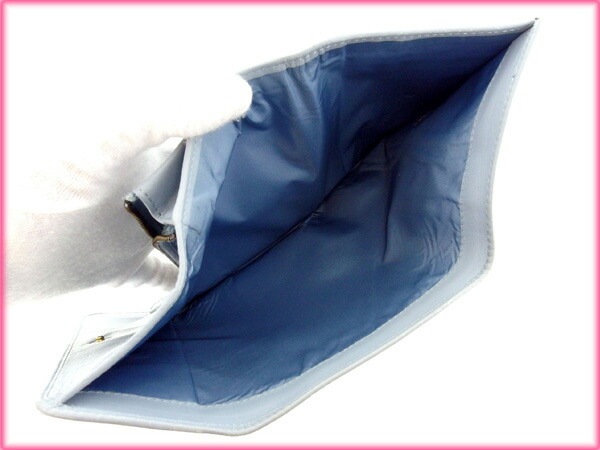 三つ折り財布 ブルー 中古
