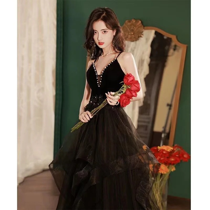 【急速出荷!】黒のホルターイブニングドレス 2024新しい宴会ドレス 年次総会気質ハイエンドの光豪華なドレス ドレスのバットミツバシニアセンス パーティードレス キャバドレス ウェディングドレス 【急速出荷!】黒のホルターイブニングドレス 2024新しい宴会ドレス 年次総会気質ハイエンドの光豪華なドレス ドレスのバットミツバシニアセンス パーティードレス キャバドレス ウェディングドレス