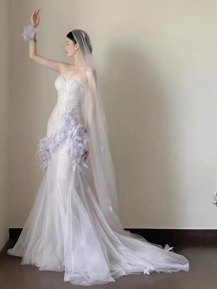 パードレス2025ハイエンドストラップレスホストバースデーパーティーテイルスカート パードレス2025ハイエンドストラップレスホストバースデーパーティーテイルスカート