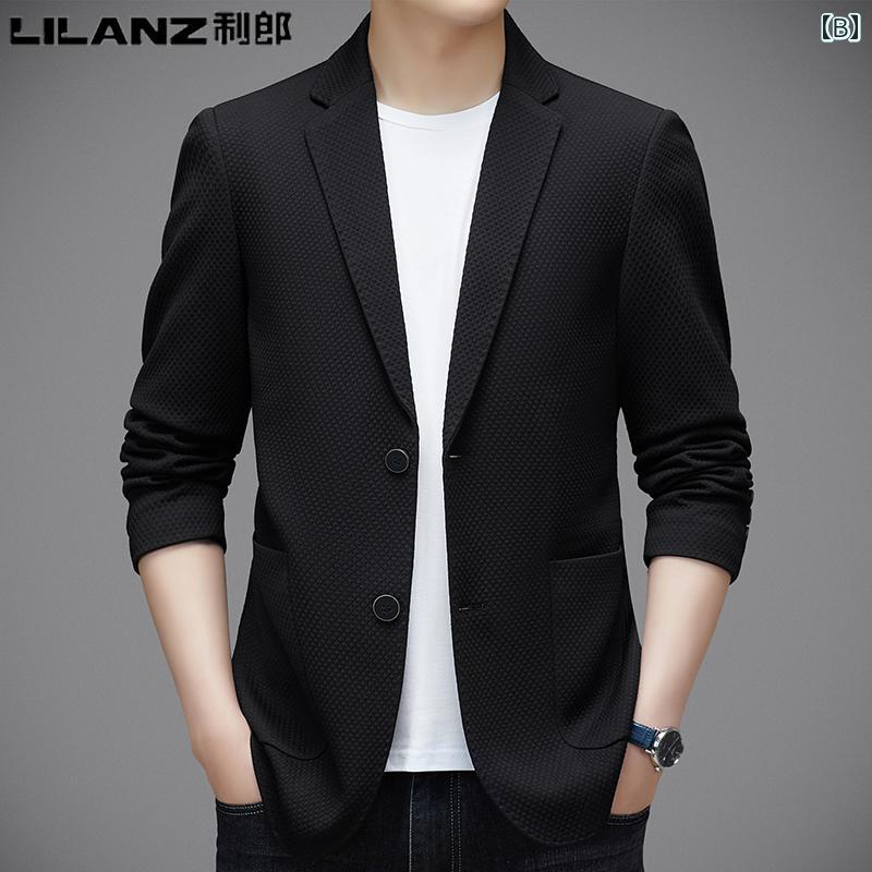 スーツ ジャケット カジュアル Lilang メンズスーツ カジュアル 春 ハイエンド 中年 ビジネス シングルブレスト ジャケット メンズな ノンアイロン スーツ スーツ ジャケット カジュアル Lilang メンズスーツ カジュアル 春 ハイエンド 中年 ビジネス シングルブレスト ジャケット メンズな ノンアイロン スーツ