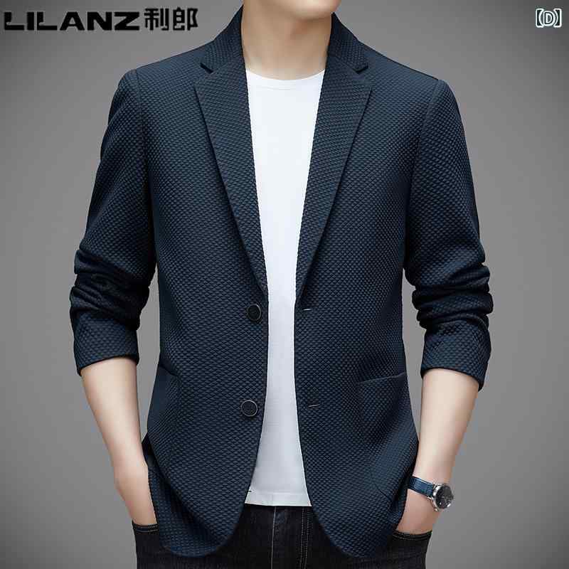 スーツ ジャケット カジュアル Lilang メンズスーツ カジュアル 春 ハイエンド 中年 ビジネス シングルブレスト ジャケット メンズな ノンアイロン スーツ スーツ ジャケット カジュアル Lilang メンズスーツ カジュアル 春 ハイエンド 中年 ビジネス シングルブレスト ジャケット メンズな ノンアイロン スーツ