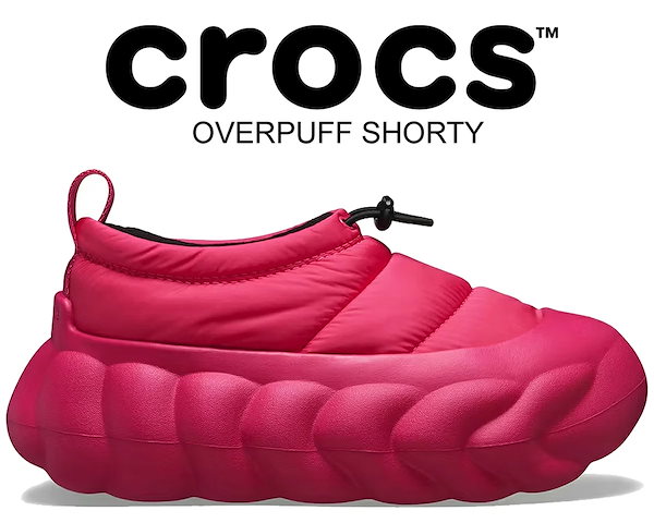 Qoo10] Crocs オーバーパフ ショーティー ドラゴンフル