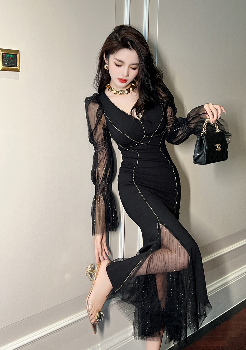 キャミワンピースワンピース ドレス パーティードレス Vネック ロングワンピース フィッシュテールワンピース メッシュ スリミング セクシー 披露宴 結婚式 演奏会 ウェディング 二次会 発表会 タイ キャミワンピースワンピース ドレス パーティードレス Vネック ロングワンピース フィッシュテールワンピース メッシュ スリミング セクシー 披露宴 結婚式 演奏会 ウェディング 二次会 発表会 タイ