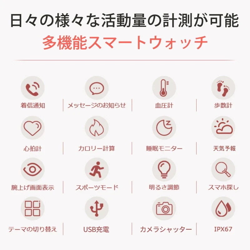 2024人気の新作スマートウォッチ健康管理歩数計 心拍測定 24時間血圧測定 血中酸素 百掛け おしゃれ 睡眠検測 腕時計