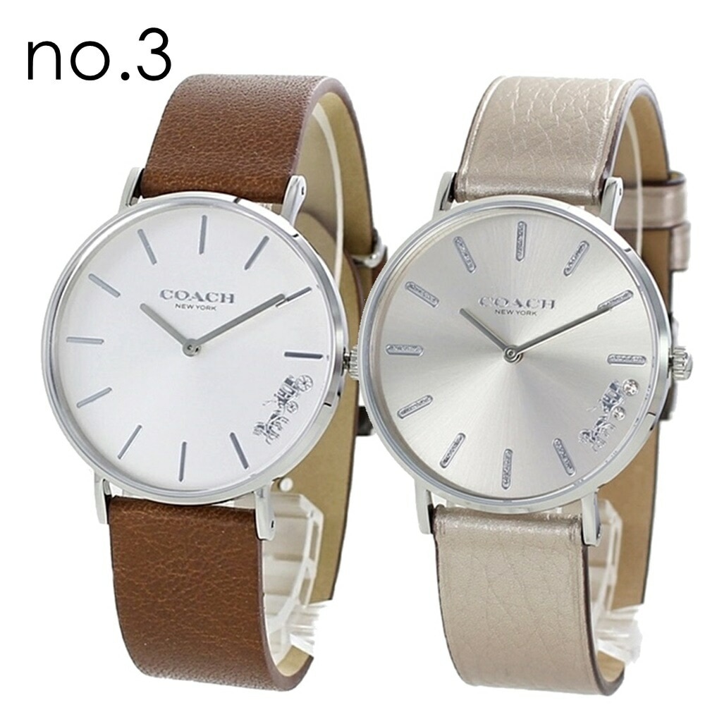 ペアウォッチ コーチ 純正ペアボックス付き ペア 腕時計 手表 ペアギフト おしゃれ ペリー レザー ボーイズペア 同じサイズ シンプル 彼氏 彼女 バレないペア さりげないペア カップル 夫婦 結婚