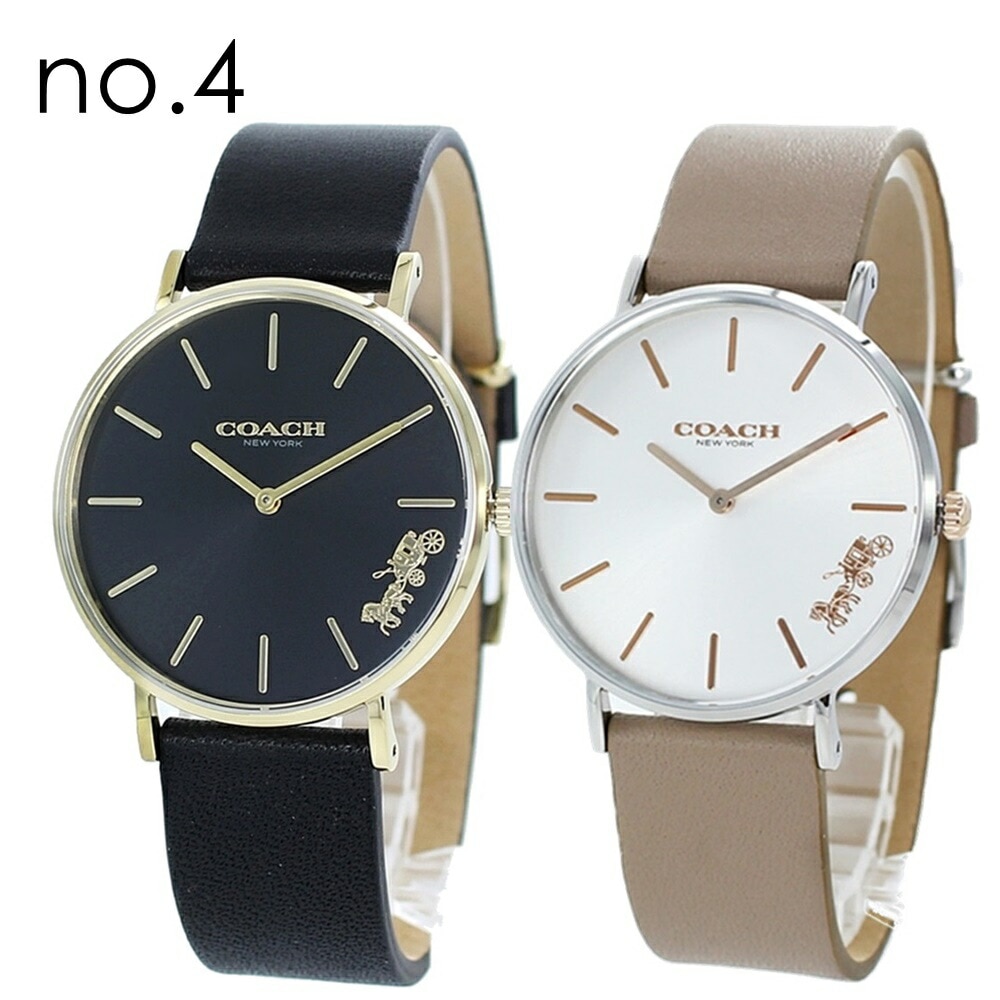 ペアウォッチ コーチ 純正ペアボックス付き ペア 腕時計 手表 ペアギフト おしゃれ ペリー レザー ボーイズペア 同じサイズ シンプル 彼氏 彼女 バレないペア さりげないペア カップル 夫婦 結婚