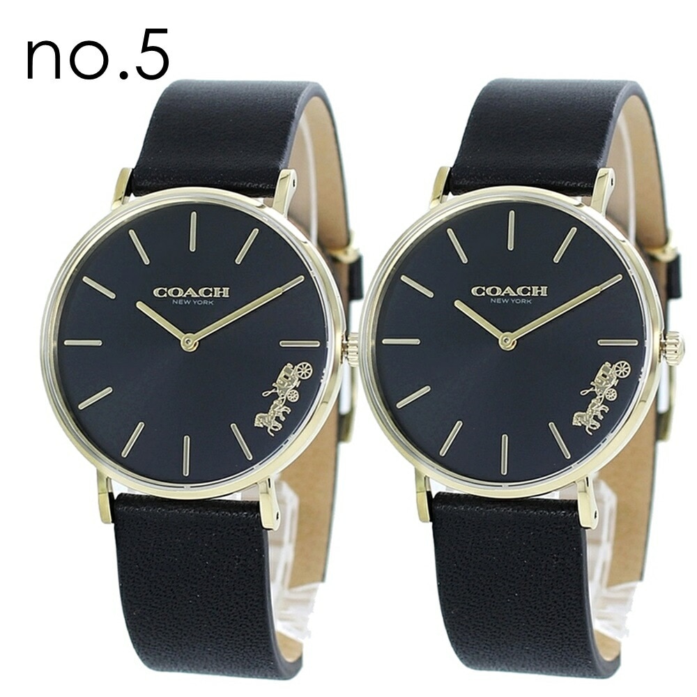 ペアウォッチ コーチ 純正ペアボックス付き ペア 腕時計 手表 ペアギフト おしゃれ ペリー レザー ボーイズペア 同じサイズ シンプル 彼氏 彼女 バレないペア さりげないペア カップル 夫婦 結婚
