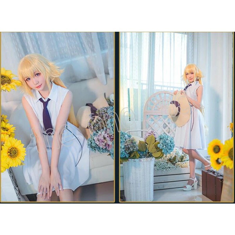 Fate/Grand Order FGO 風 白 黒ジャンヌダルク オルタ コスプレ衣装 ワンピー Fate/Grand Order FGO 風 白 黒ジャンヌダルク オルタ コスプレ衣装 ワンピー