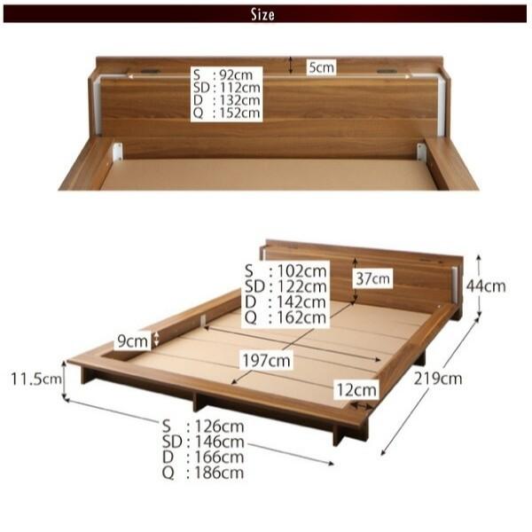 フロア クィーンベッド スタンダードボンネルコイルマットレスセット ローベッド 2灯ライト コンセント 宮棚 幅広フレーム ベッドセット フロア クィーンベッド スタンダードボンネルコイルマットレスセット ローベッド 2灯ライト コンセント 宮棚 幅広フレーム ベッドセット