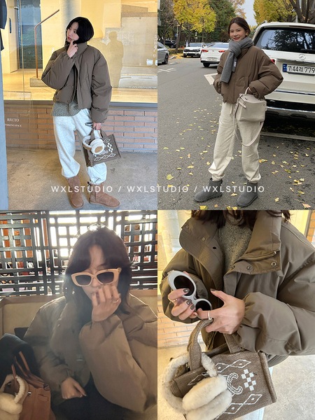 WXLSTUDIO おしゃれ防寒着「ウィンタースモールウォーマー」 ホワイトグースダウン95% ショートシルエットダウンジャケット