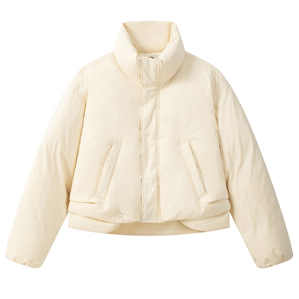 WXLSTUDIO おしゃれ防寒着「ウィンタースモールウォーマー」 ホワイトグースダウン95% ショートシルエットダウンジャケット