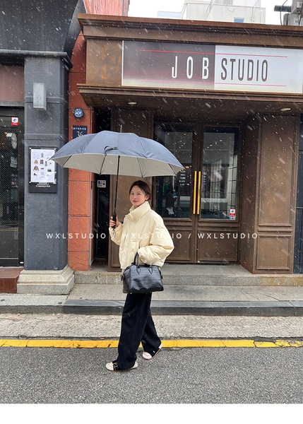 WXLSTUDIO おしゃれ防寒着「ウィンタースモールウォーマー」 ホワイトグースダウン95% ショートシルエットダウンジャケット