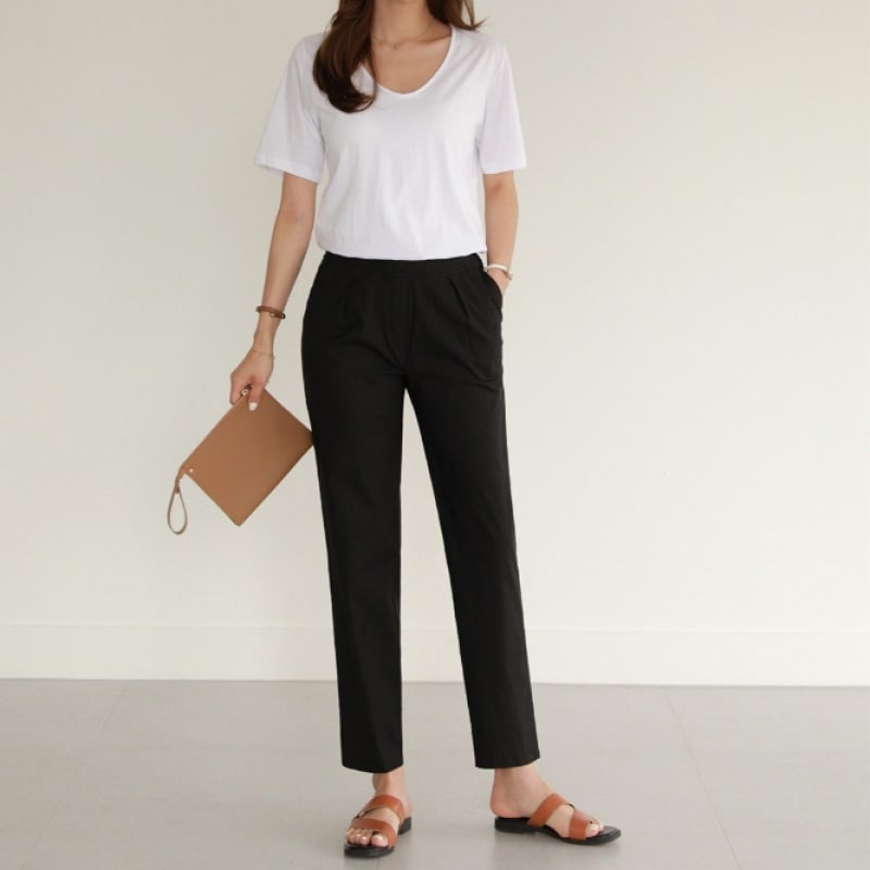 クリック&ファニーザスリムリネンバギーパンツ [SMLサイズ]