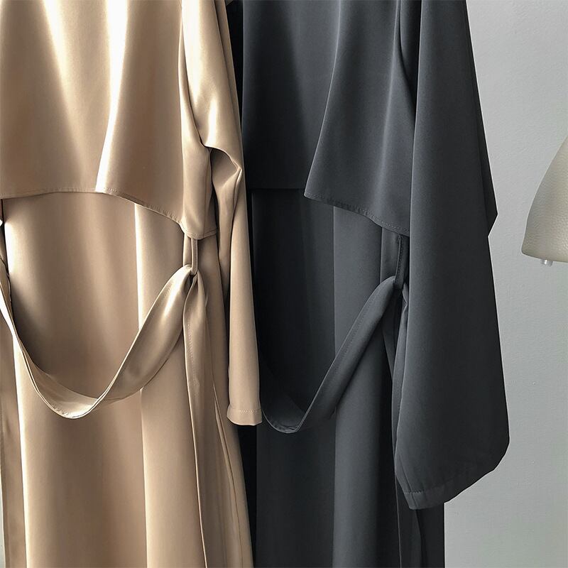 ジャケット コート アウター 上着 トレンチコート スプリングコート ロングコート 羽織 トレンチ ミモレ ロング 長袖 襟付き ステンカラー ストレート ドレープ フェミニン 韓国風 ウエストマーク ジャケット コート アウター 上着 トレンチコート スプリングコート ロングコート 羽織 トレンチ ミモレ ロング 長袖 襟付き ステンカラー ストレート ドレープ フェミニン 韓国風 ウエストマーク