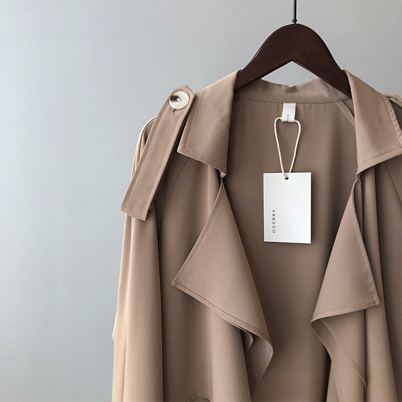 ジャケット コート アウター 上着 トレンチコート スプリングコート ロングコート 羽織 トレンチ ミモレ ロング 長袖 襟付き ステンカラー ストレート ドレープ フェミニン 韓国風 ウエストマーク ジャケット コート アウター 上着 トレンチコート スプリングコート ロングコート 羽織 トレンチ ミモレ ロング 長袖 襟付き ステンカラー ストレート ドレープ フェミニン 韓国風 ウエストマーク