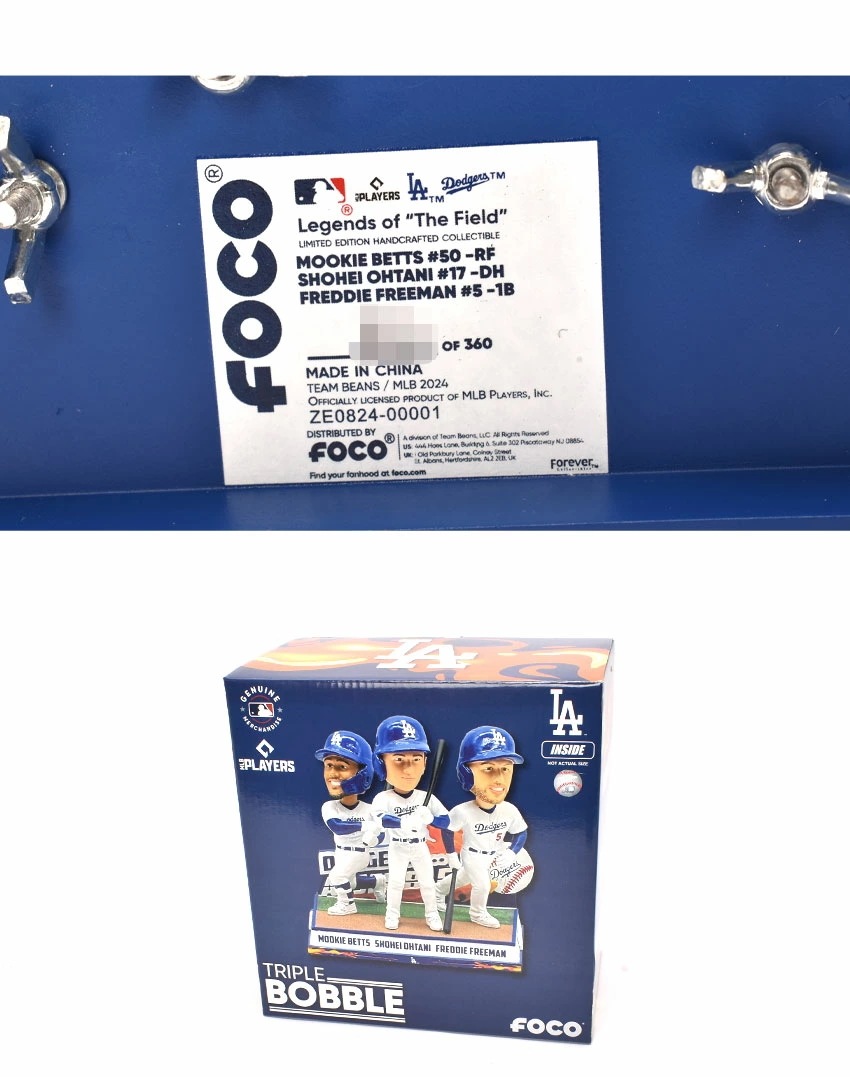 大谷翔平 Freddie Freeman Mookie Betts Los Angeles Dodgers Big Three Triple 野球 選手 フィギュア コレクション ファン グッズ 公式