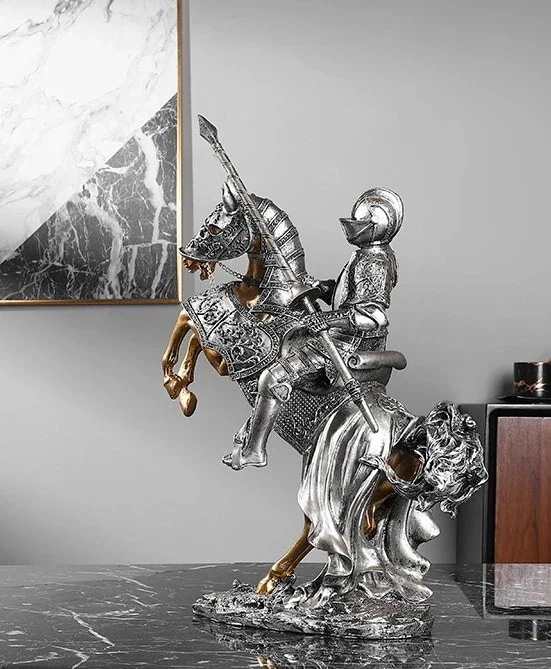 オブジェ 騎兵 重厚感 置物 オーナメント インテリア ディスプレイ 小物 雑貨 人形 工芸品 おしゃれ 新築祝い ギフト プレゼント