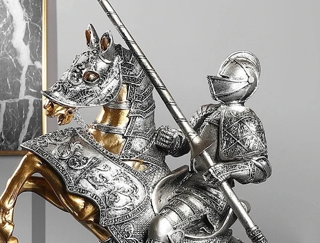 オブジェ 騎兵 重厚感 置物 オーナメント インテリア ディスプレイ 小物 雑貨 人形 工芸品 おしゃれ 新築祝い ギフト プレゼント