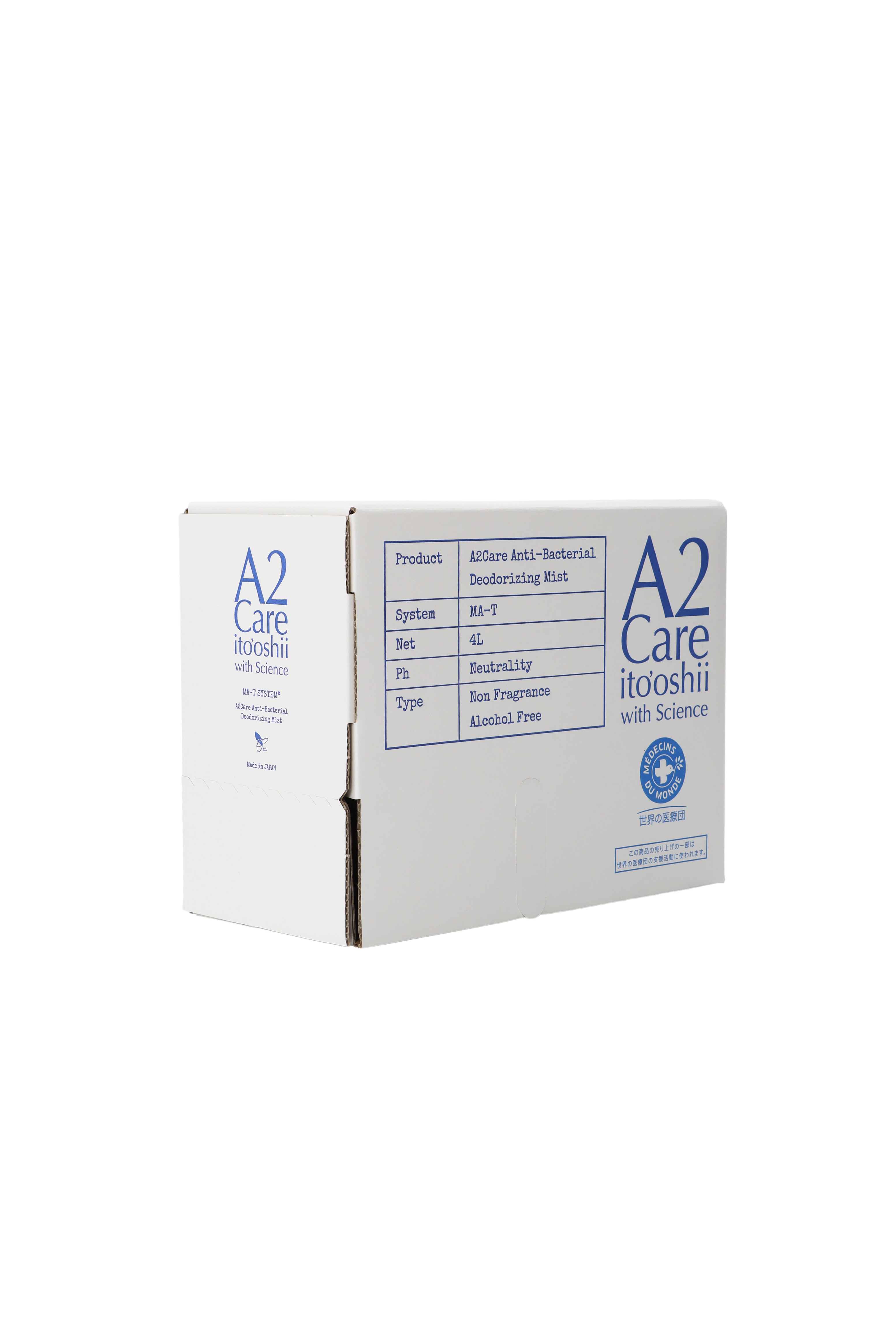 【公式】A2Care詰替え用4L 　除菌消臭剤　お得な大容量タイプ　アルコールフリーで無香料