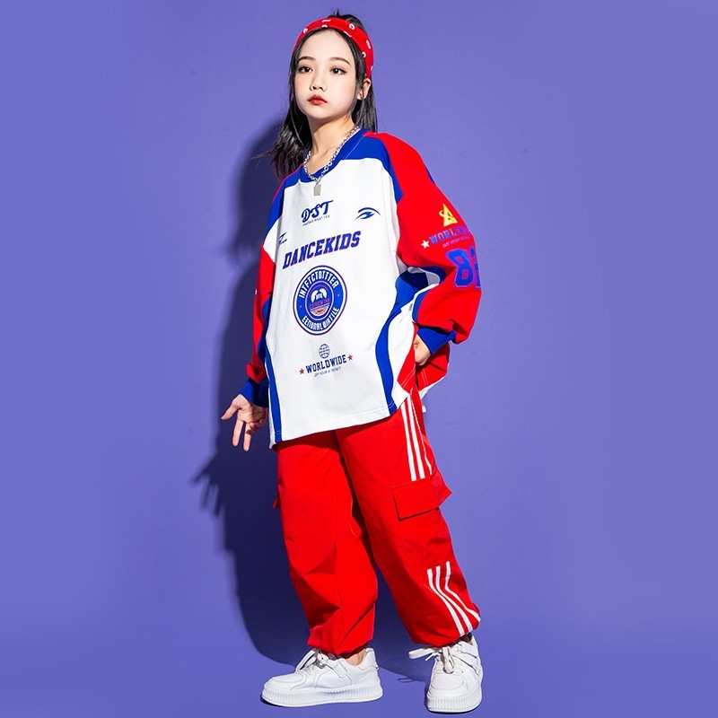秋の子供用ストリートダンススーツ男の子ヒップホップトレンディイケメン小学生運動会衣装女の子ジャズダンス衣装