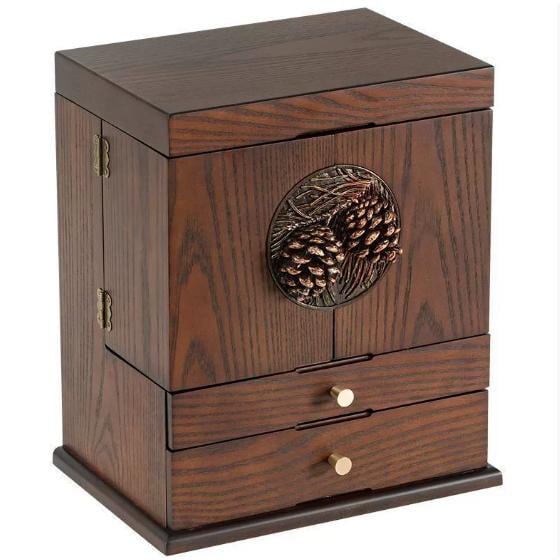 Qoo10] 木製 メイクボックス コスメボックス 大