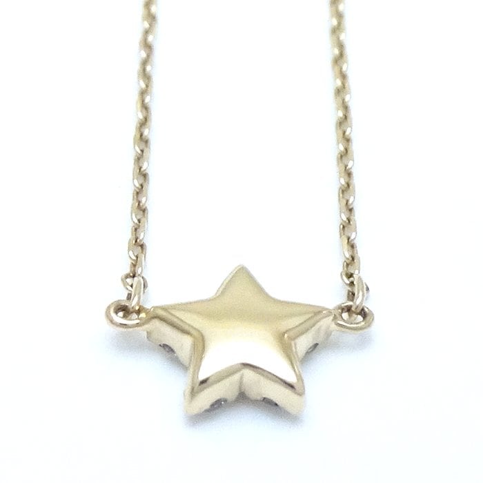 ダイヤモンド スター ネックレス 星モチーフ K10YG イエローゴールド/292613【中古】 ダイヤモンド スター ネックレス 星モチーフ K10YG イエローゴールド/292613【中古】