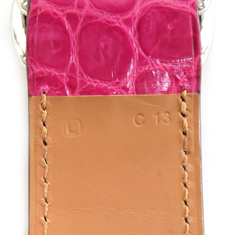 エルメス HERMES スカーフベルト ロマンス ポロサス フューシャピンク ユニセックス h29427f