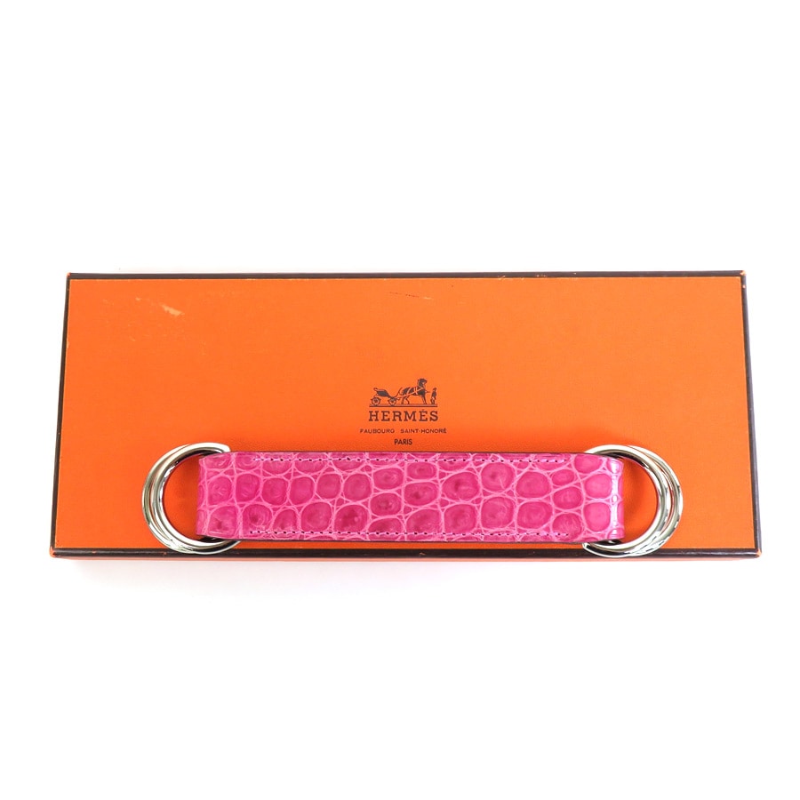 エルメス HERMES スカーフベルト ロマンス ポロサス フューシャピンク ユニセックス h29427f