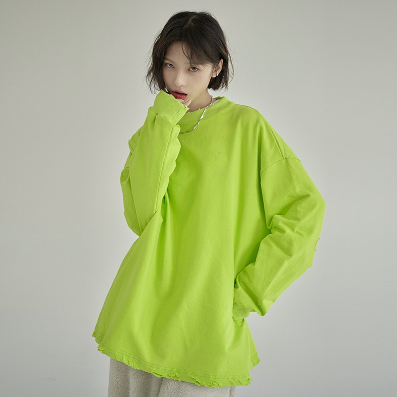 トップス Tシャツ カットソー プルオーバー 長袖 ラウンドネック ダメージ加工 かわいい 大人可愛い きれいめ シンプル 上品 おしゃれ かっこいい カジュアル レトロ ラフ ルーズ こなれ感 トップス Tシャツ カットソー プルオーバー 長袖 ラウンドネック ダメージ加工 かわいい 大人可愛い きれいめ シンプル 上品 おしゃれ かっこいい カジュアル レトロ ラフ ルーズ こなれ感