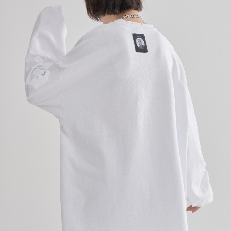 トップス Tシャツ カットソー プルオーバー 長袖 ラウンドネック ダメージ加工 かわいい 大人可愛い きれいめ シンプル 上品 おしゃれ かっこいい カジュアル レトロ ラフ ルーズ こなれ感 トップス Tシャツ カットソー プルオーバー 長袖 ラウンドネック ダメージ加工 かわいい 大人可愛い きれいめ シンプル 上品 おしゃれ かっこいい カジュアル レトロ ラフ ルーズ こなれ感