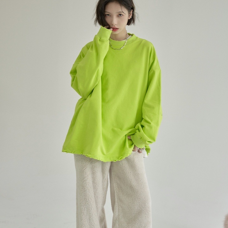 トップス Tシャツ カットソー プルオーバー 長袖 ラウンドネック ダメージ加工 かわいい 大人可愛い きれいめ シンプル 上品 おしゃれ かっこいい カジュアル レトロ ラフ ルーズ こなれ感 トップス Tシャツ カットソー プルオーバー 長袖 ラウンドネック ダメージ加工 かわいい 大人可愛い きれいめ シンプル 上品 おしゃれ かっこいい カジュアル レトロ ラフ ルーズ こなれ感