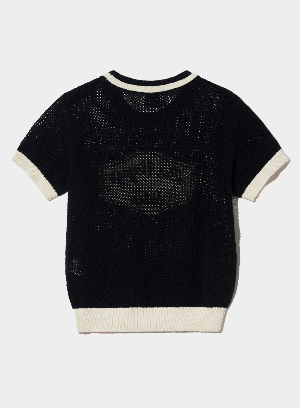 SATUR】 (W) BON VOYAGE ARTWORK LOGO CREW NECK HALF KNIT