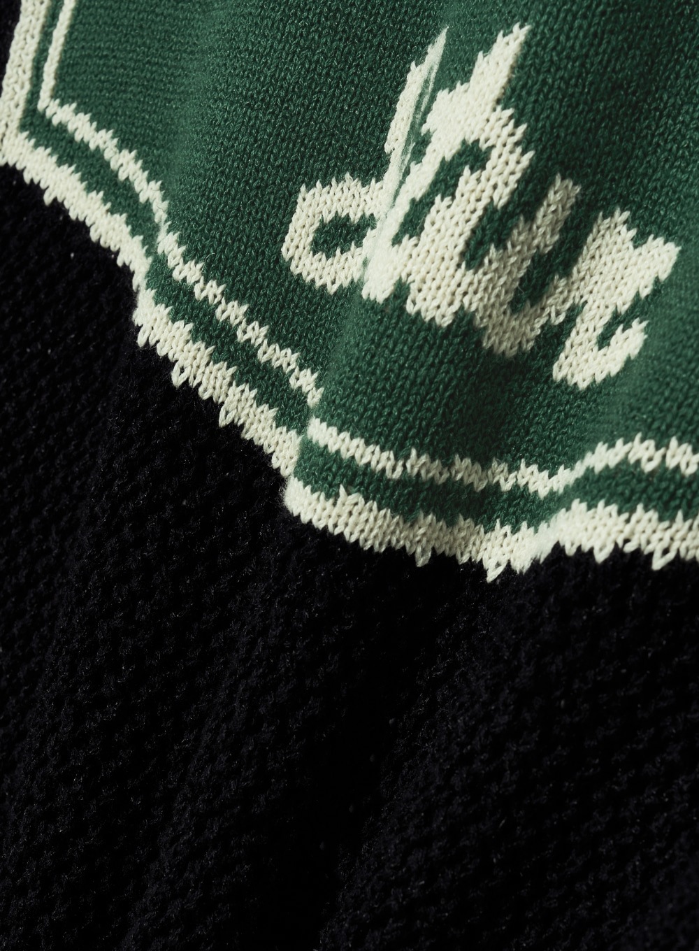 SATUR】 (W) BON VOYAGE ARTWORK LOGO CREW NECK HALF KNIT