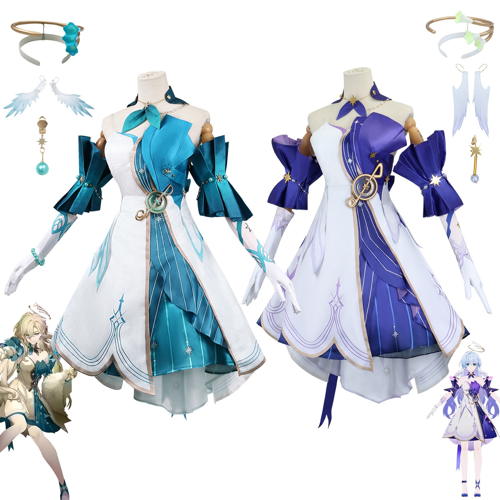 崩壊星穹鉄道cos服知更鳥日曜日流蛍素裳コスプレ衣装