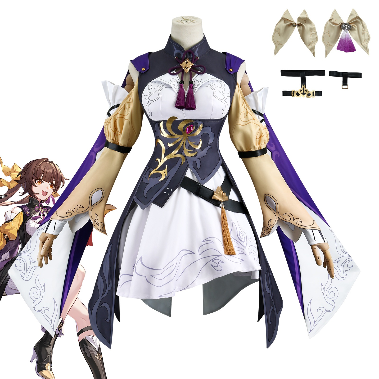 崩壊星穹鉄道cos服知更鳥日曜日流蛍素裳コスプレ衣装