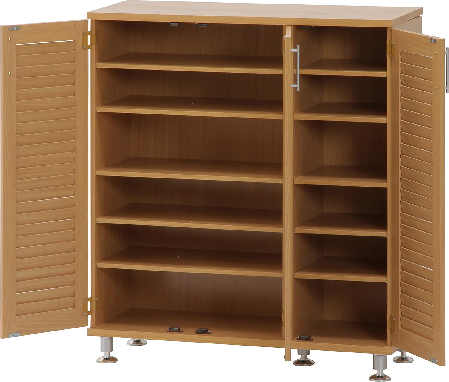 玄関 ルーバーシューズボックス 幅90cm ワイド ナチュラル 96564 玄関 ルーバーシューズボックス 幅90cm ワイド ナチュラル 96564