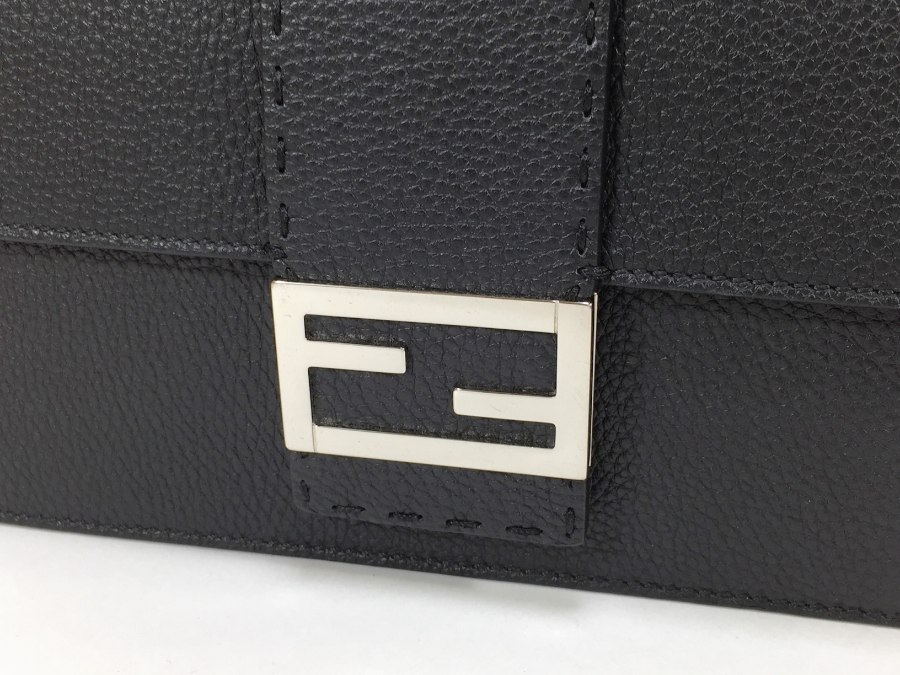 クラッチバッグ レザー ブラック 【品】