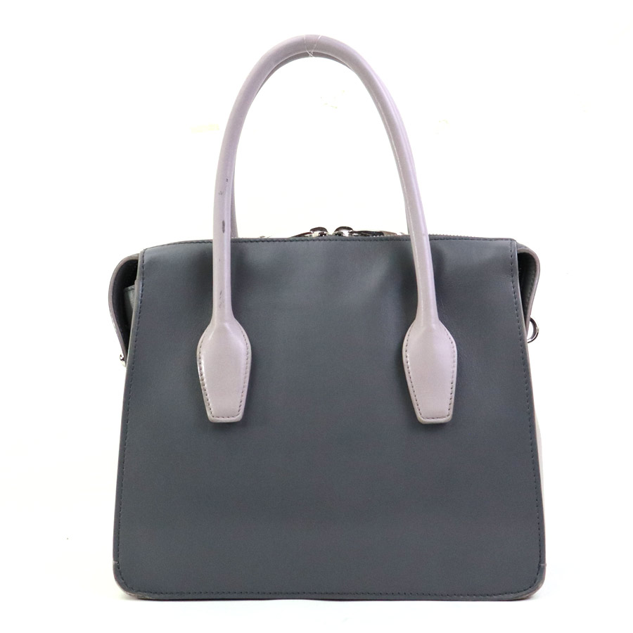 トッズ TOD’S ハンドバッグ ショルダーバッグ レザー グレー シルバー レディース e59435a