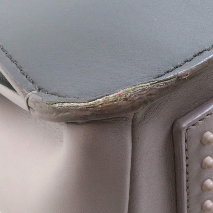 トッズ TOD’S ハンドバッグ ショルダーバッグ レザー グレー シルバー レディース e59435a