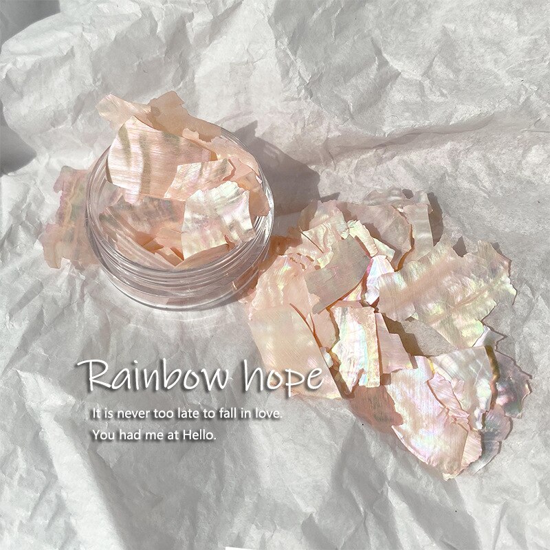 【1つ買うと1つ無料】【メガ割】lucky box Ins風超薄型光貝殻片3dネイルアート翼材料はを割って甲アクセサリー部品を着用しやすい