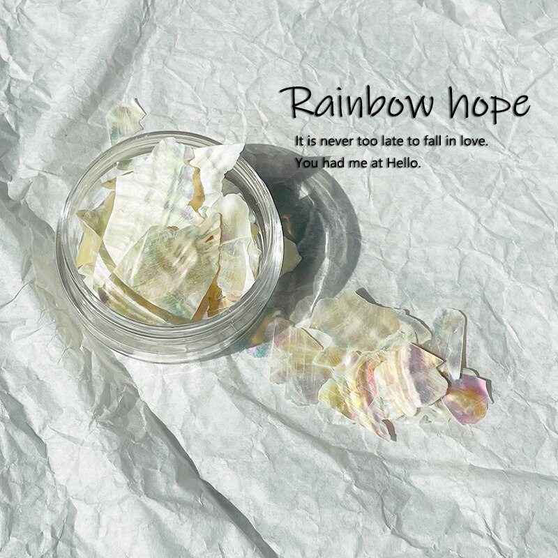 【1つ買うと1つ無料】【メガ割】lucky box Ins風超薄型光貝殻片3dネイルアート翼材料はを割って甲アクセサリー部品を着用しやすい