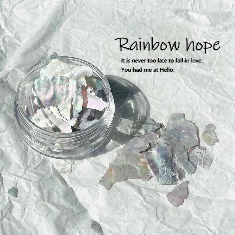 【1つ買うと1つ無料】【メガ割】lucky box Ins風超薄型光貝殻片3dネイルアート翼材料はを割って甲アクセサリー部品を着用しやすい