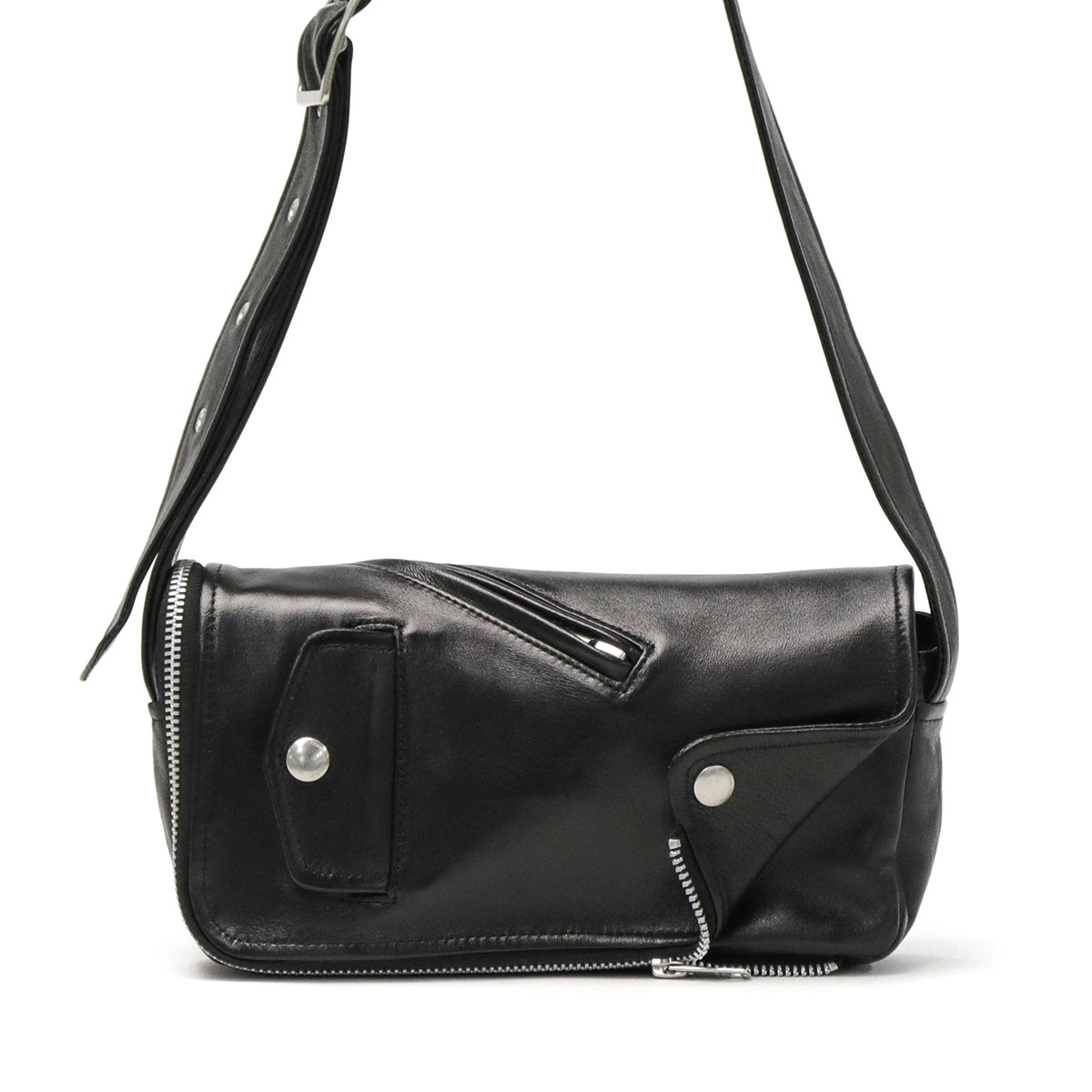 ショルダーバッグ ライダース フラップ ショルダー バッグ ミニショルダー レザー 本革 ヴィンテージ 日本製 斜めがけ 小さめ 軽い 黒 カジュアル レディース 611974 ショルダーバッグ ライダース フラップ ショルダー バッグ ミニショルダー レザー 本革 ヴィンテージ 日本製 斜めがけ 小さめ 軽い 黒 カジュアル レディース 611974