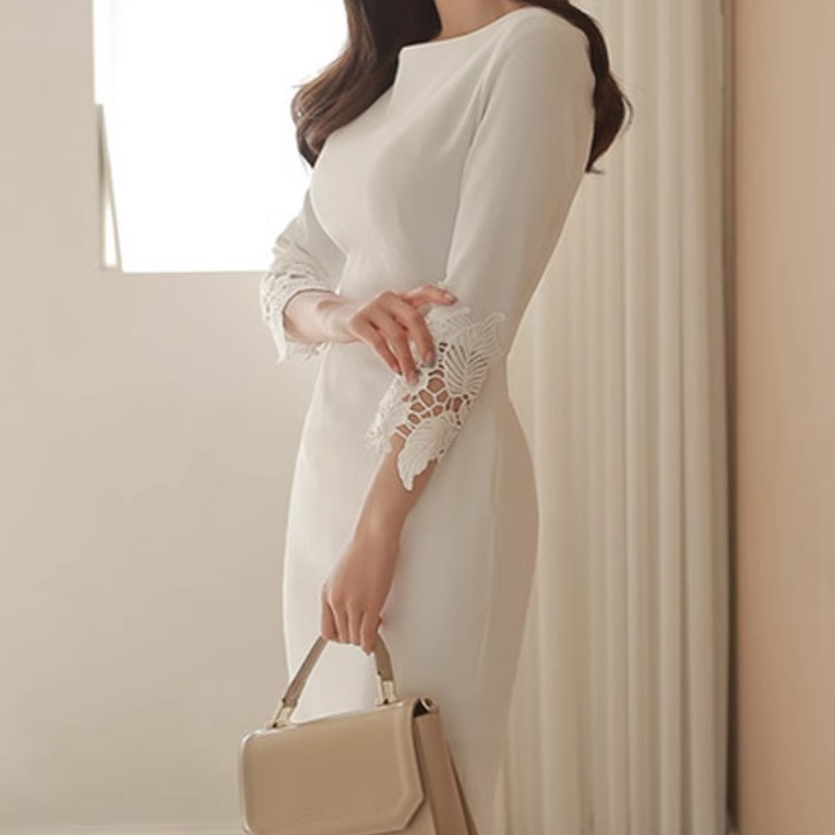 ドレス ワンピース ウェディング パーティー 結婚式 二次会 披露宴 演奏会 発表会 ステージ 膝下 ミモレ 7分袖 ラウンドネック 襟なし スレンダー タイト スリム 細身 Iライン スリット ドレス ワンピース ウェディング パーティー 結婚式 二次会 披露宴 演奏会 発表会 ステージ 膝下 ミモレ 7分袖 ラウンドネック 襟なし スレンダー タイト スリム 細身 Iライン スリット