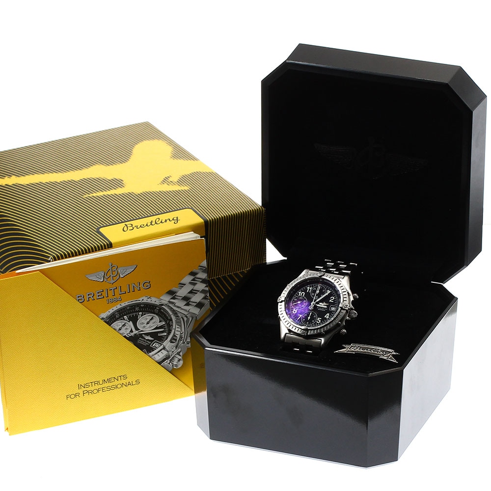ブライトリング BREITLING A13350 クロノマット ブラックバード 自動巻き メンズ 箱付き_903645【中古】 ブライトリング BREITLING A13350 クロノマット ブラックバード 自動巻き メンズ 箱付き_903645【中古】