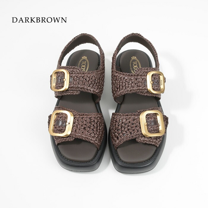 TOD'S サンダル サイズ37 ベージュとブラックのコンビ ゆうさま専用