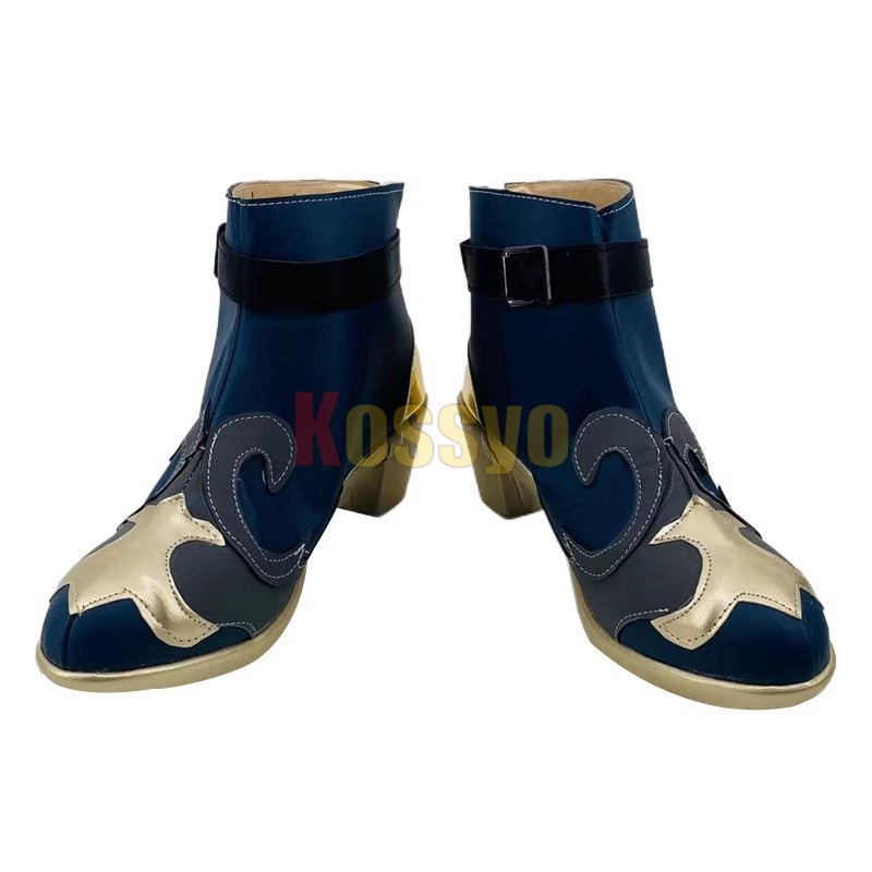 コスプレ靴 ヌヴィレット 原神 Genshin げんしん ブーツ 下駄 シューズ 長靴 コスプレ クリスマス ハロウィン