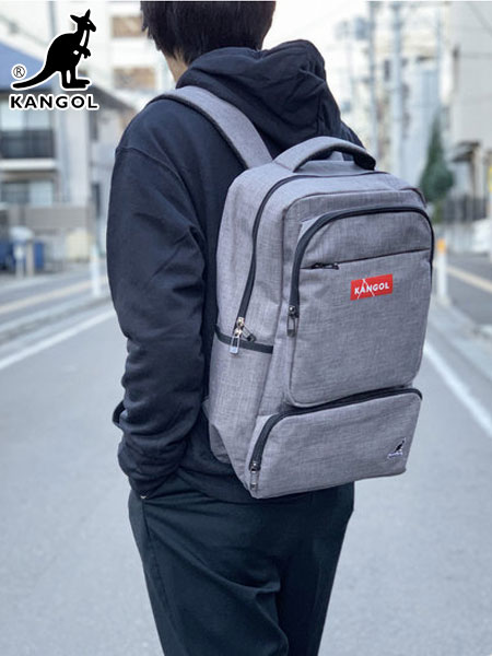 国内発送 KANGOL (カンゴール) KGSA-BG00041 BOX LOGO BACK PACK (バックパック / リュック) Gray (グレー) バッグ 国内発送 KANGOL (カンゴール) KGSA-BG00041 BOX LOGO BACK PACK (バックパック / リュック) Gray (グレー) バッグ