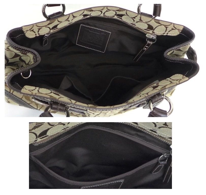コーチ COACH トートバッグ ソーホーシグネチャージップサッチェル バックル 5089 チョコ カーキ キャンバス レザー レディース 【中古】 (39251) コーチ COACH トートバッグ ソーホーシグネチャージップサッチェル バックル 5089 チョコ カーキ キャンバス レザー レディース 【中古】 (39251)